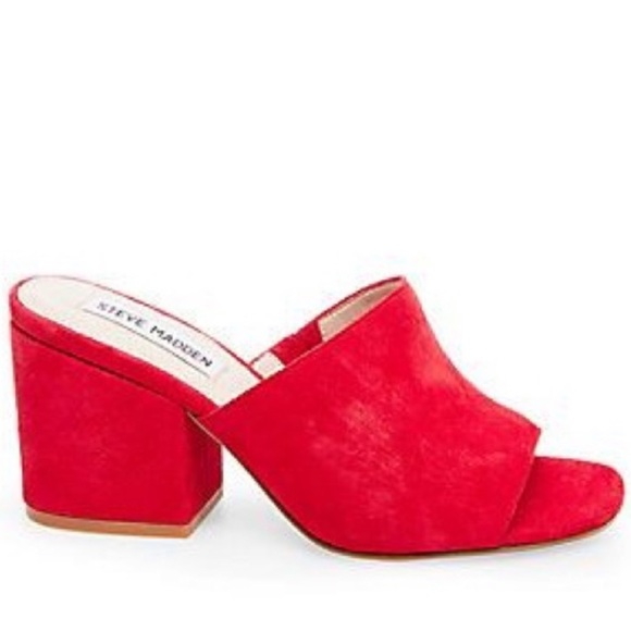 steve madden red mules